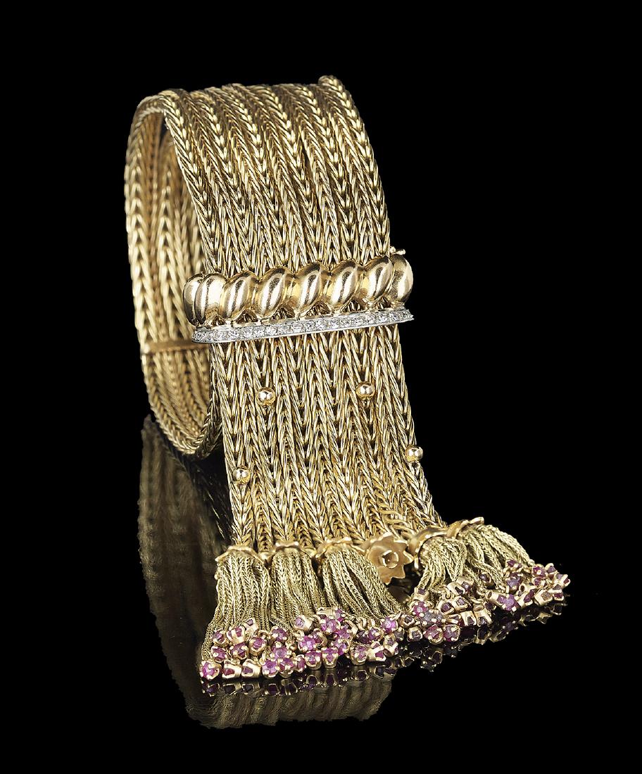 Diamond and Ruby Fringe Bracelet (1 of 3)