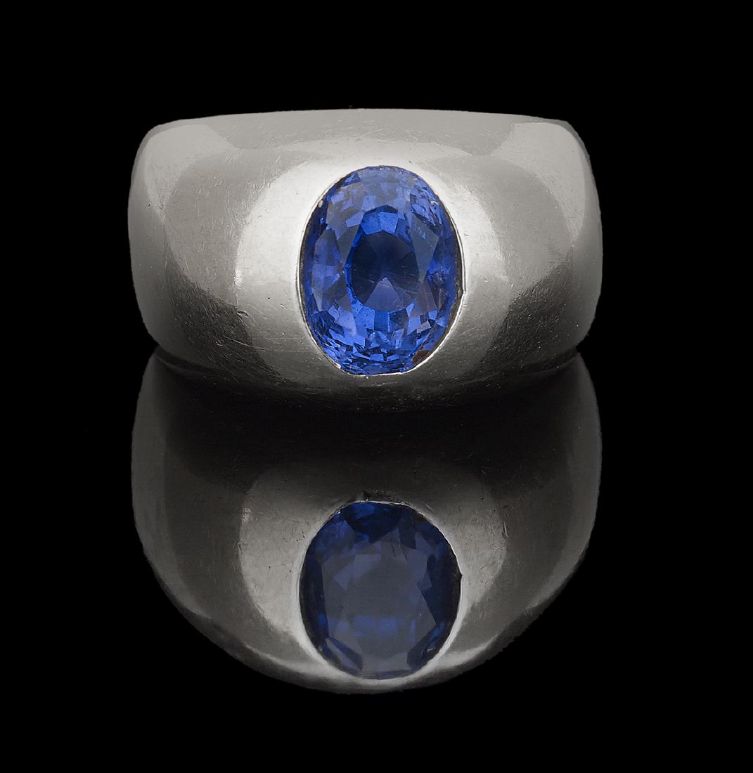 Gentleman's Natural Sapphire Ring (1 of 1)