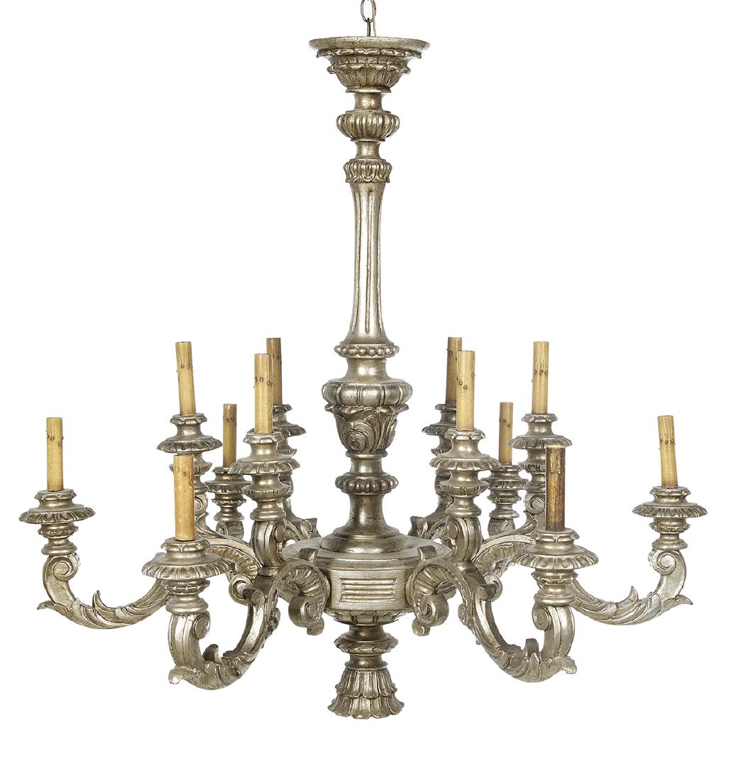 Continental Silver Gilt Chandelier (1 of 1)