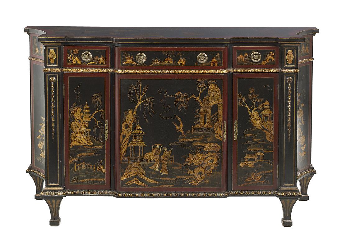 Continental Polychrome and Ebonized Cabinet (1 of 3)