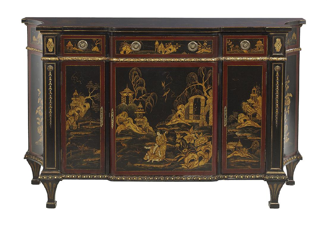 Continental Polychrome and Ebonized Cabinet (1 of 3)