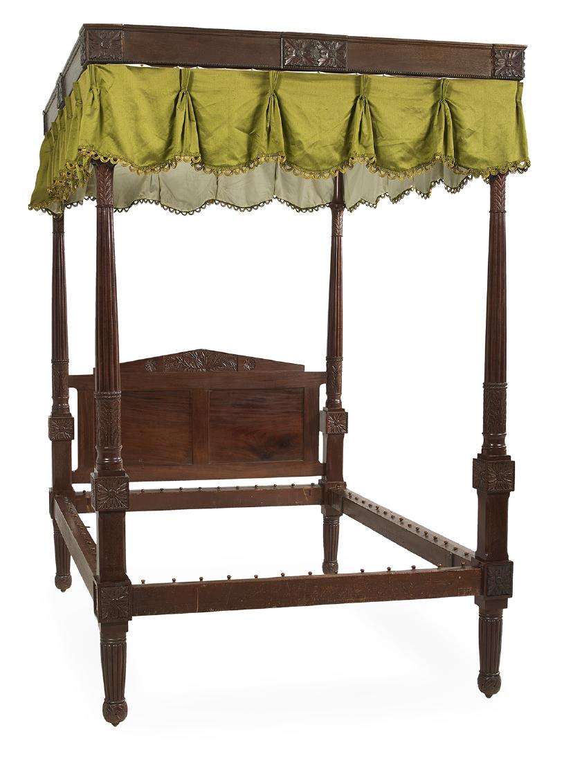 American Federal Mahogany Four-Post Bed (1 of 3)