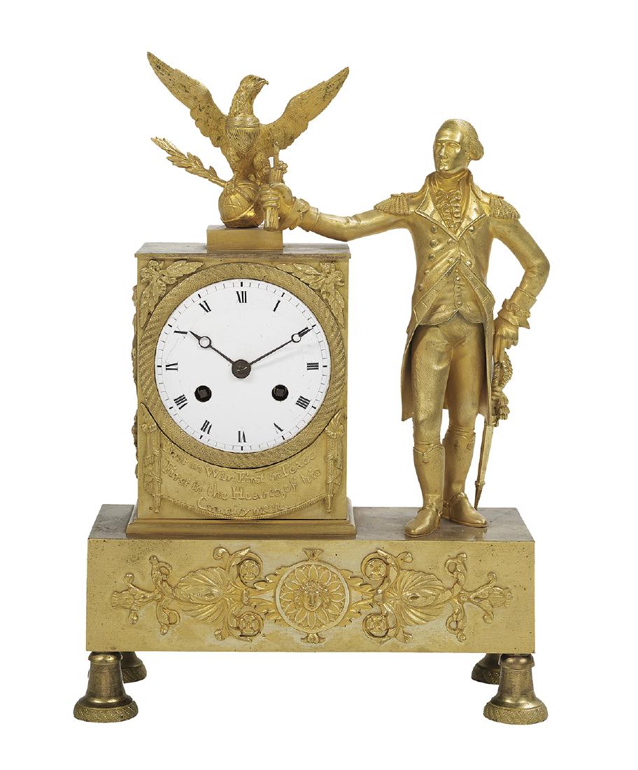 Bronze Dore Washington Mantel Clock