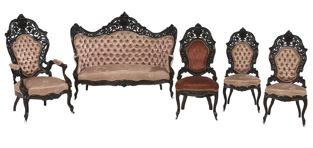 Four-Piece American Rosewood Parlor Suite (1 of 4)