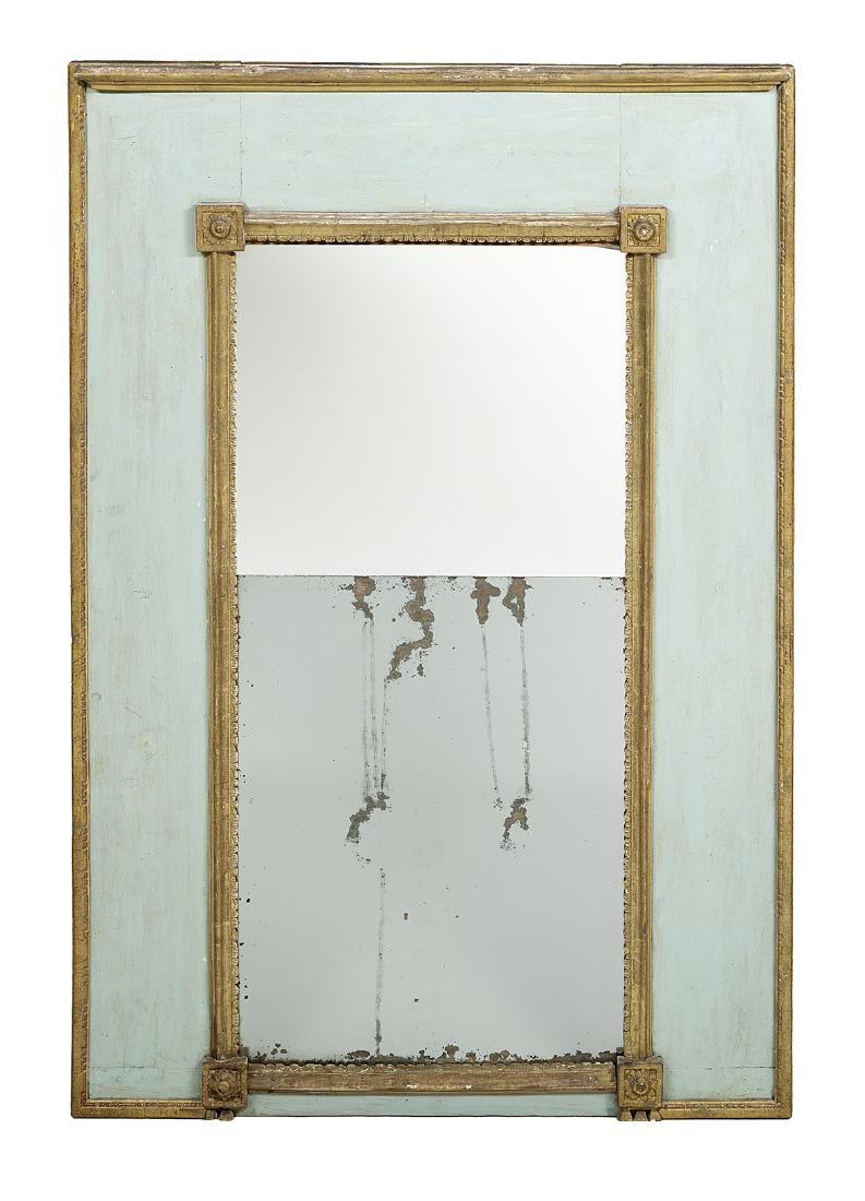 Provincial French Polychrome Trumeau Mirror (1 of 1)