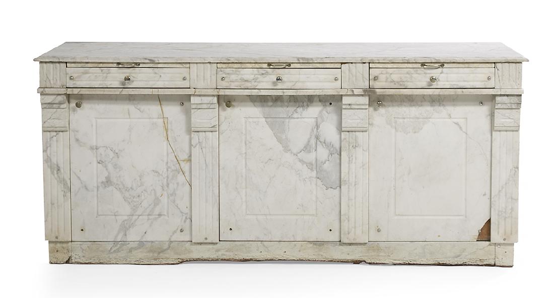 French Marble-Clad and Marble-Top Work Cabinet (1 of 2)
