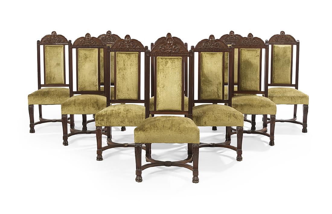 Twelve Late Victorian Mahogany Dining Chairs (1 of 3)