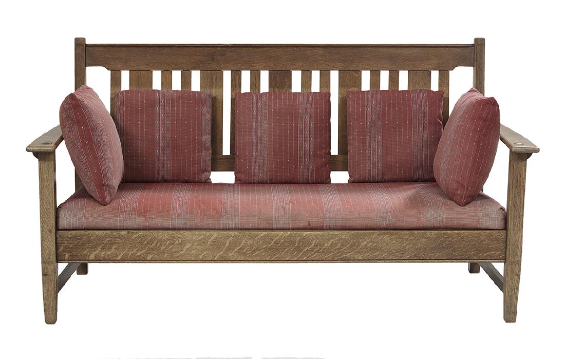 Limbert Arts and Crafts Oak Settee (1 of 1)