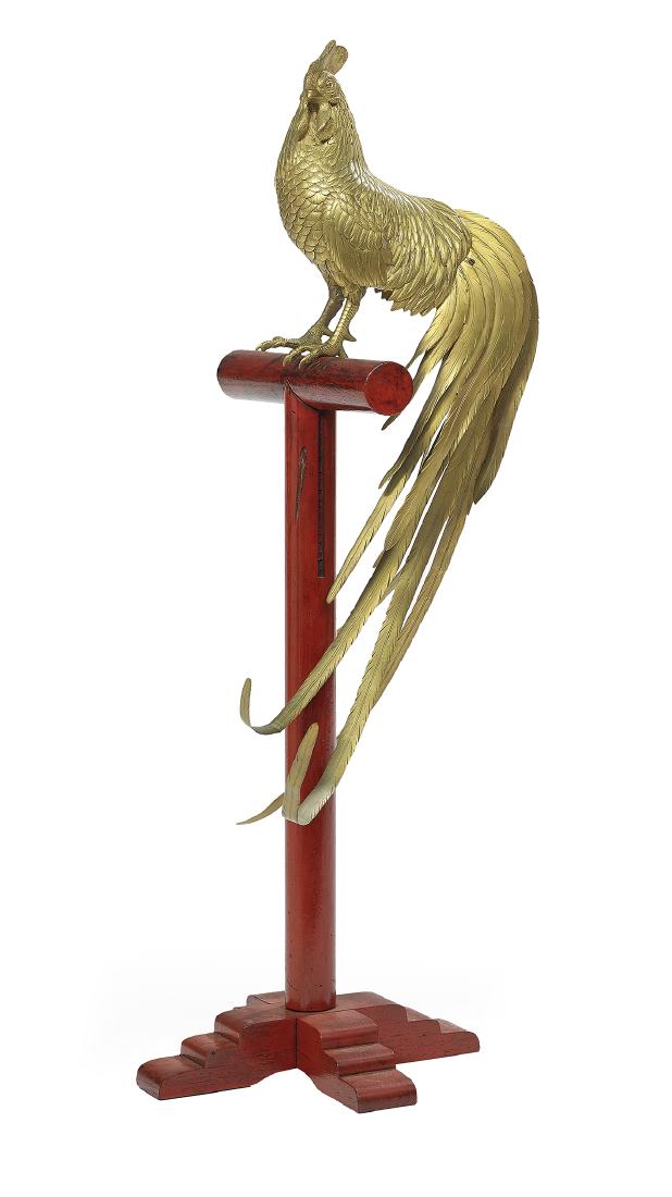 Japanese Gilt-Bronze Model of a Rooster (1 of 1)