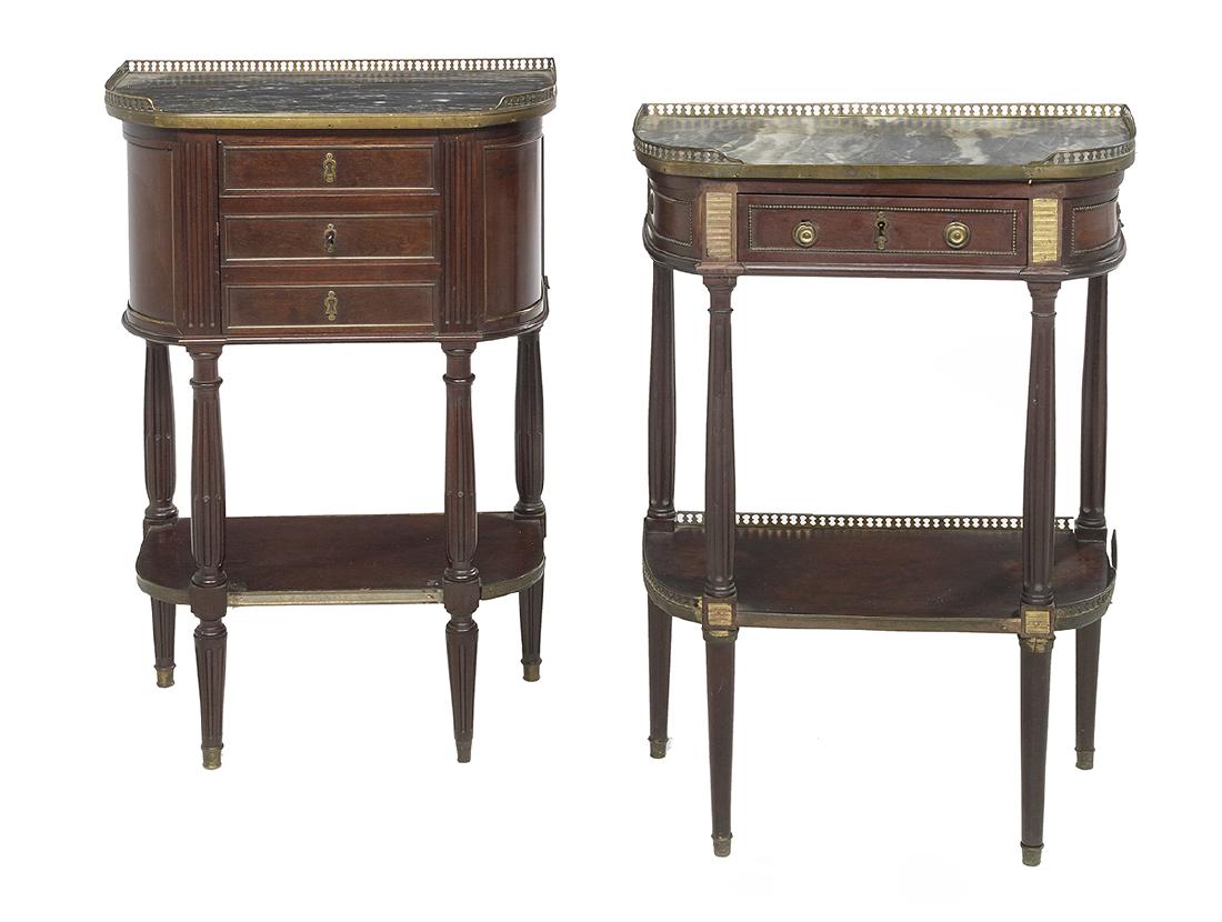 Set of Two Third Republic Mahogany Night Stands (1 of 1)