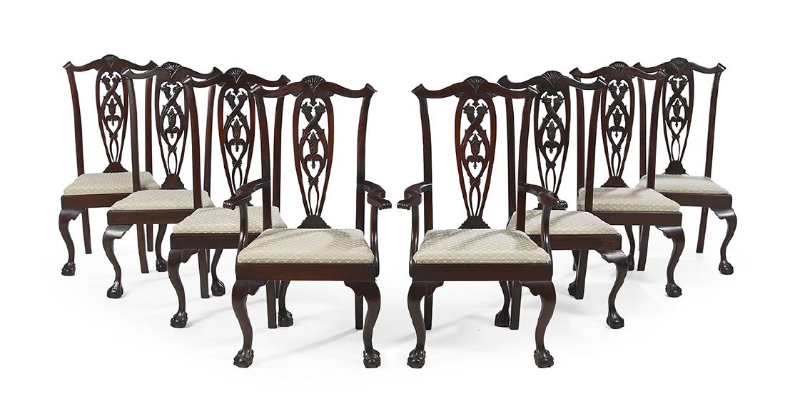 Eight George III-Style Mahogany Dining Chairs (1 of 3)
