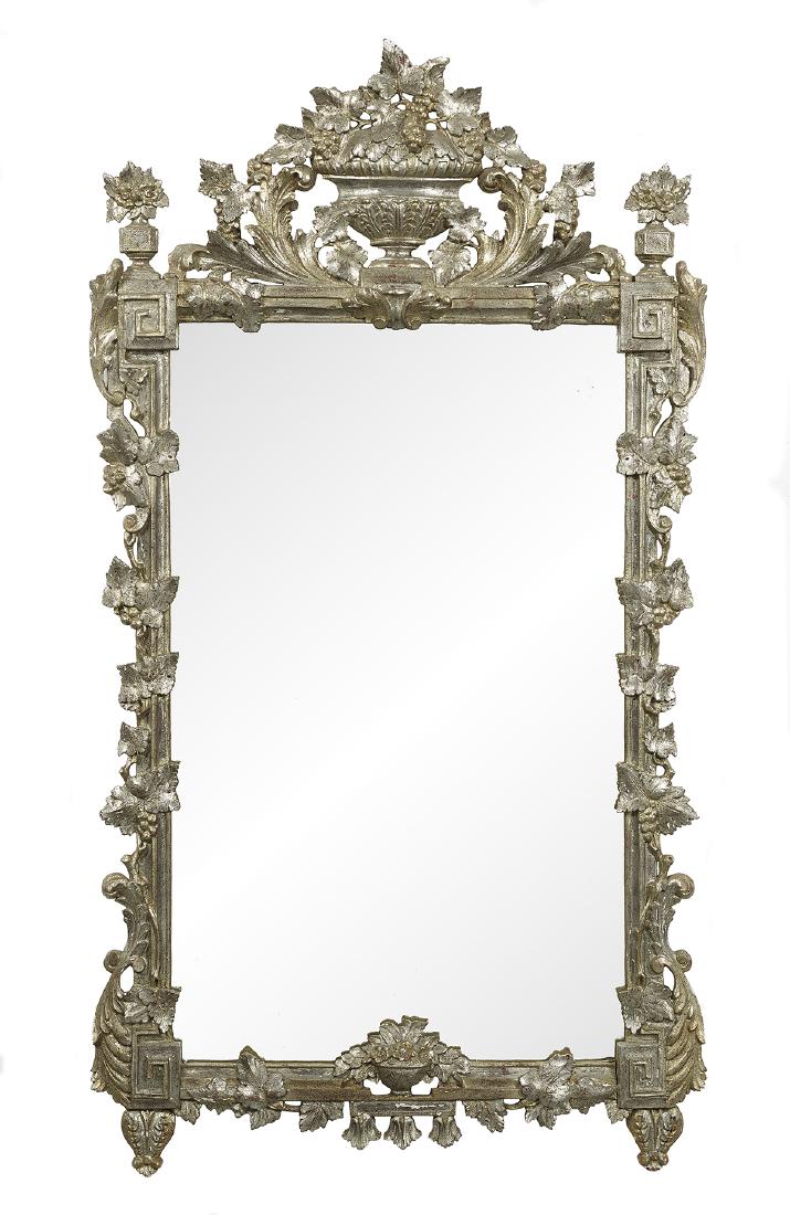 Italian Neoclassical-Style Silver-Gilt Mirror (1 of 1)