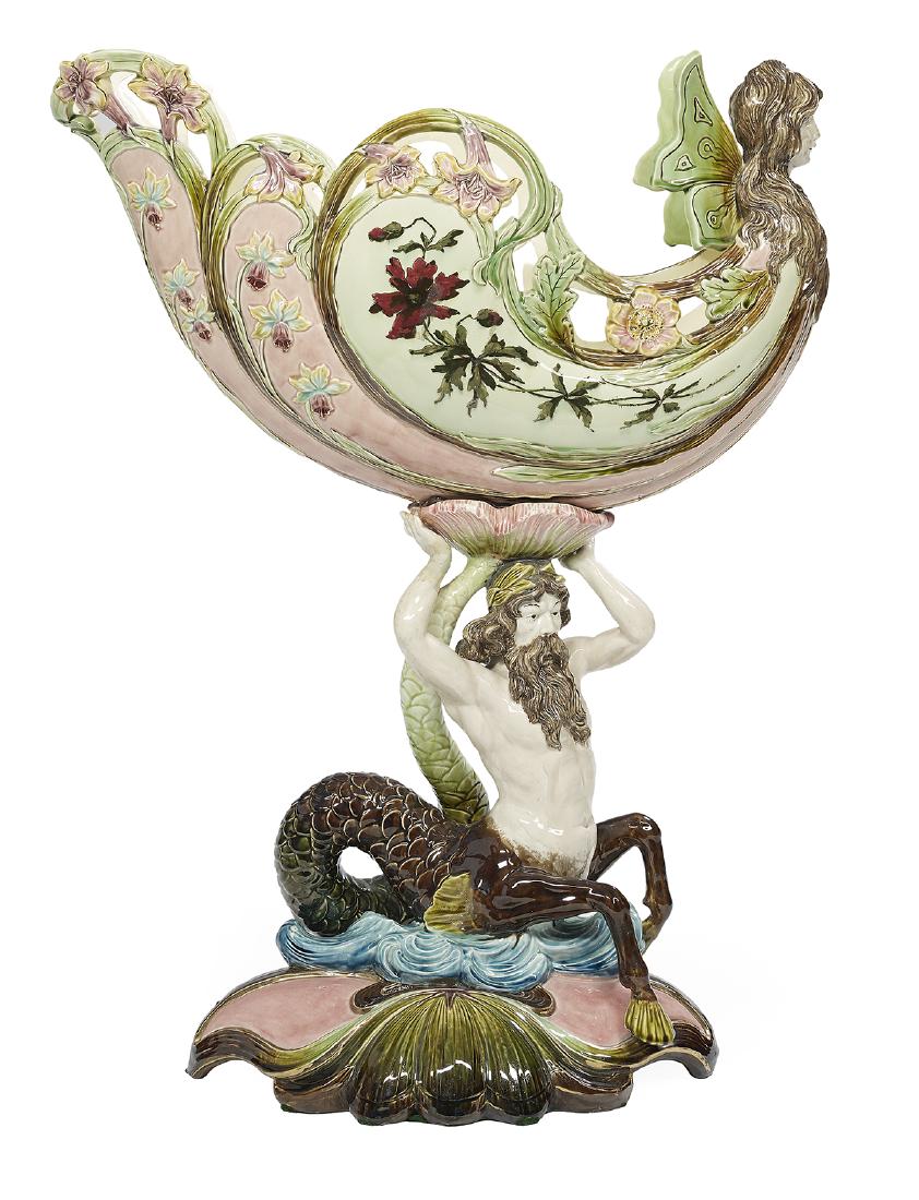 Eichwald Majolica Figural Centerpiece (1 of 1)