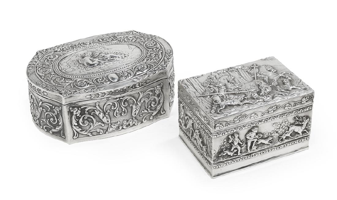 Two German Historizmus Silver Boxes (1 of 1)