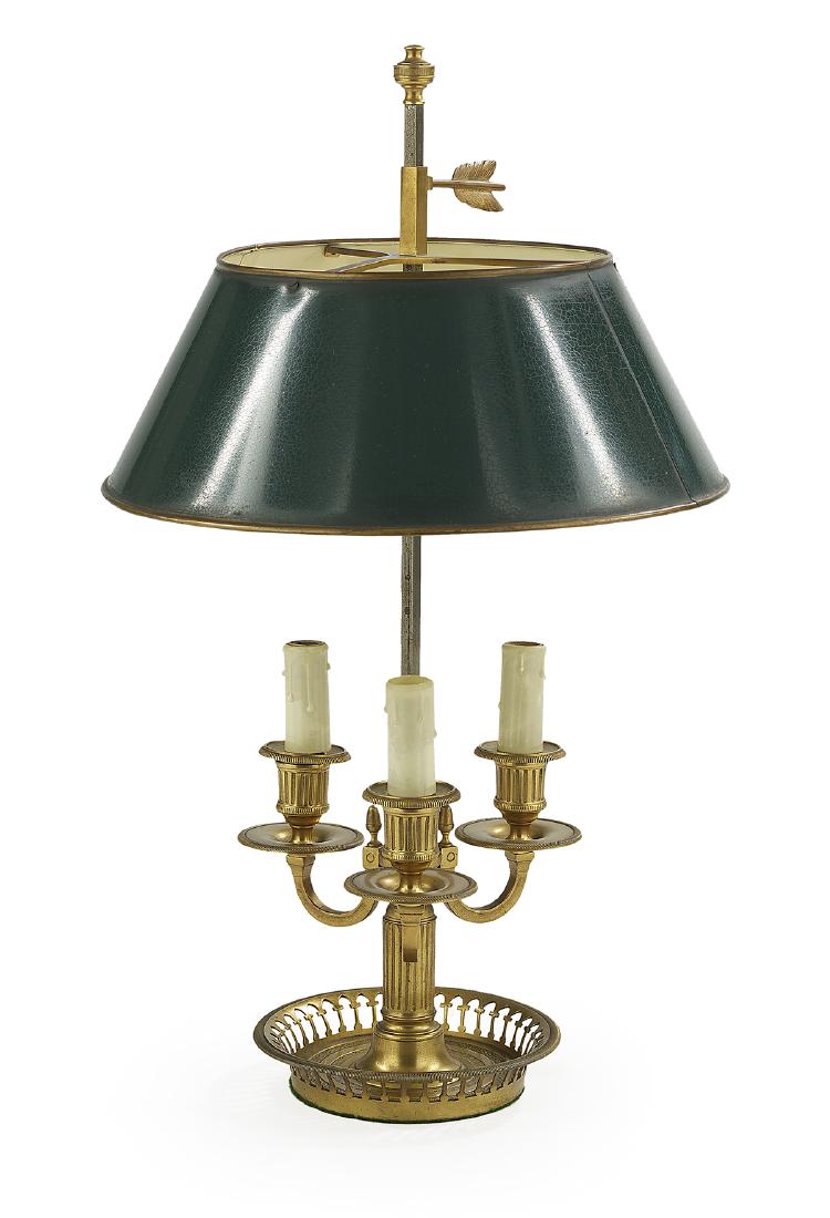 French Brass and Tole Bouillotte Lamp (1 of 1)