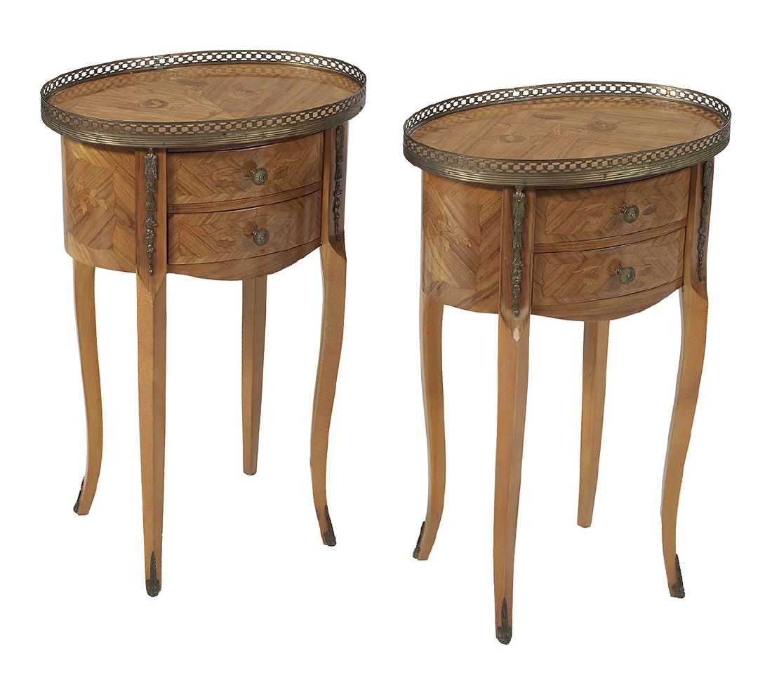 Pair of Louis XV-Style Mahagony Side Tables (1 of 1)