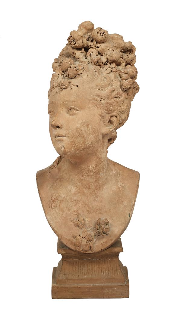 French Terracotta Bust of "Femme Elegant" (1 of 1)