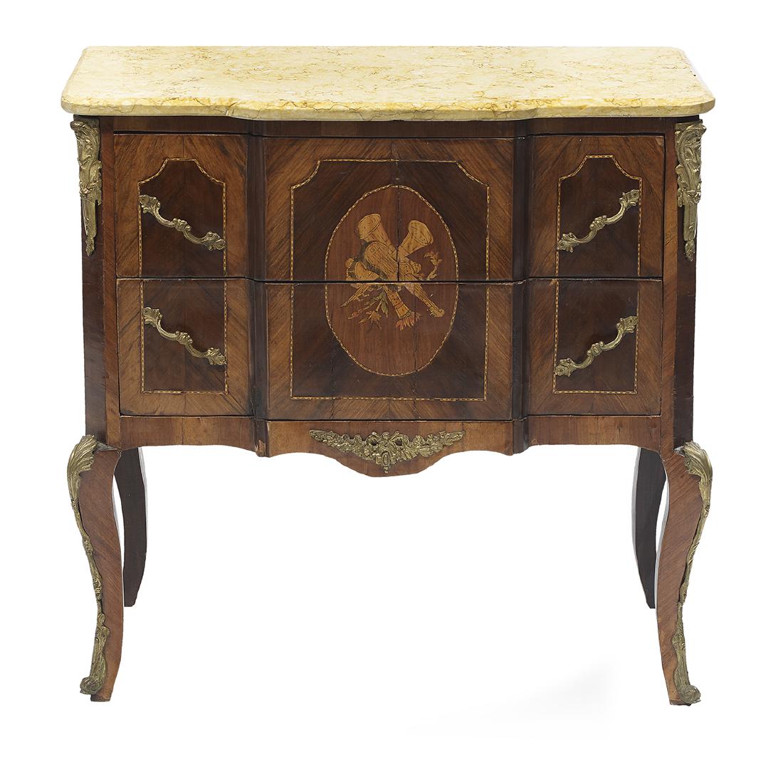Louis XV/XVI-Style Marble-Top Commode (1 of 1)