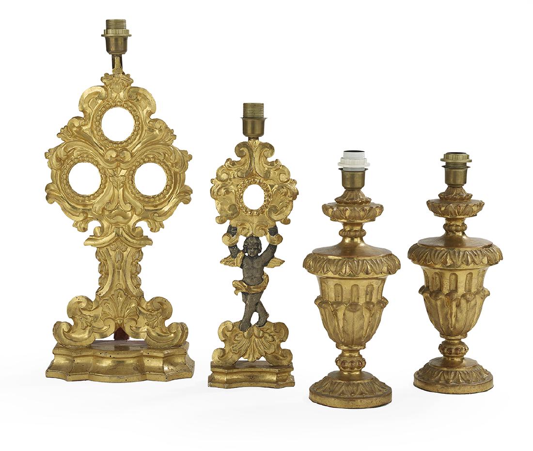 Four Italian Giltwood Lamps in the Baroque Taste (1 of 1)
