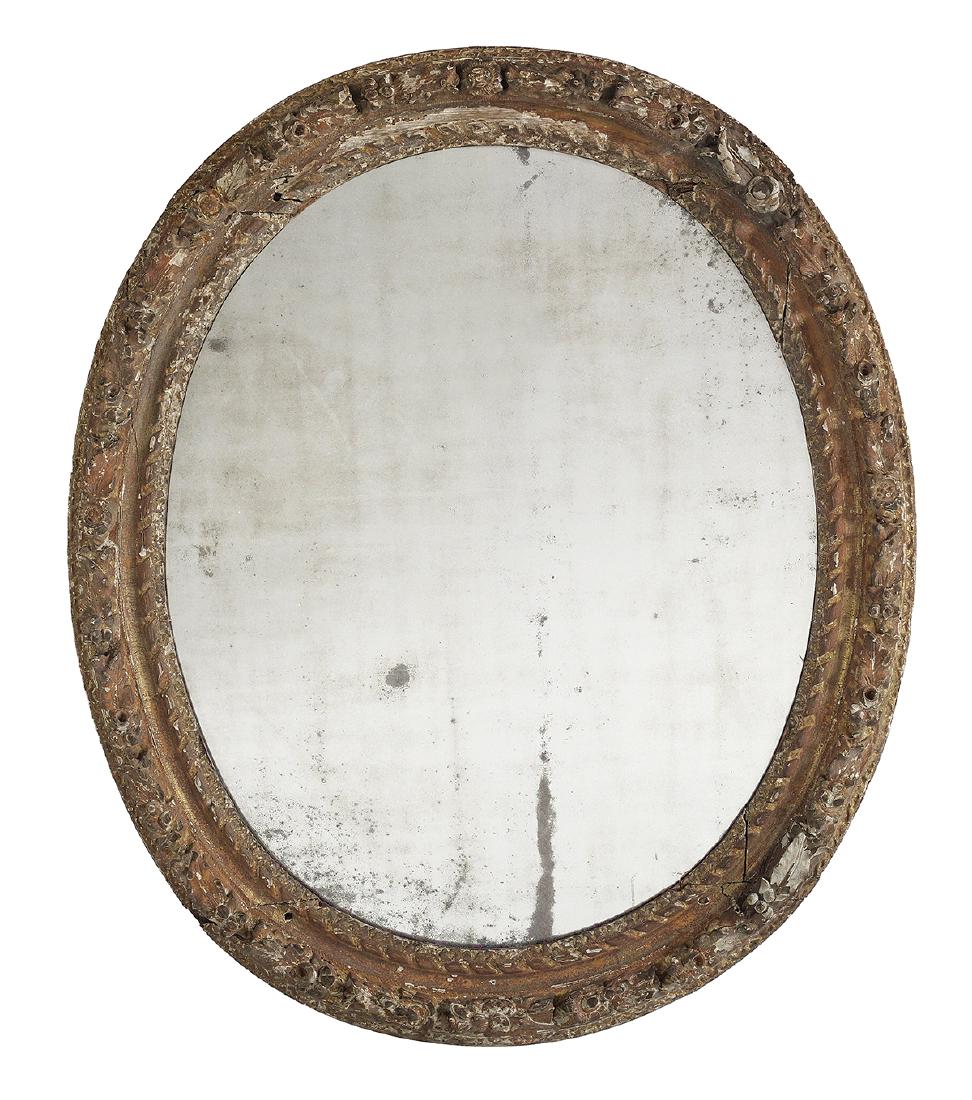 Early Neoclassical-Style Painted Wooden Mirror (1 of 1)