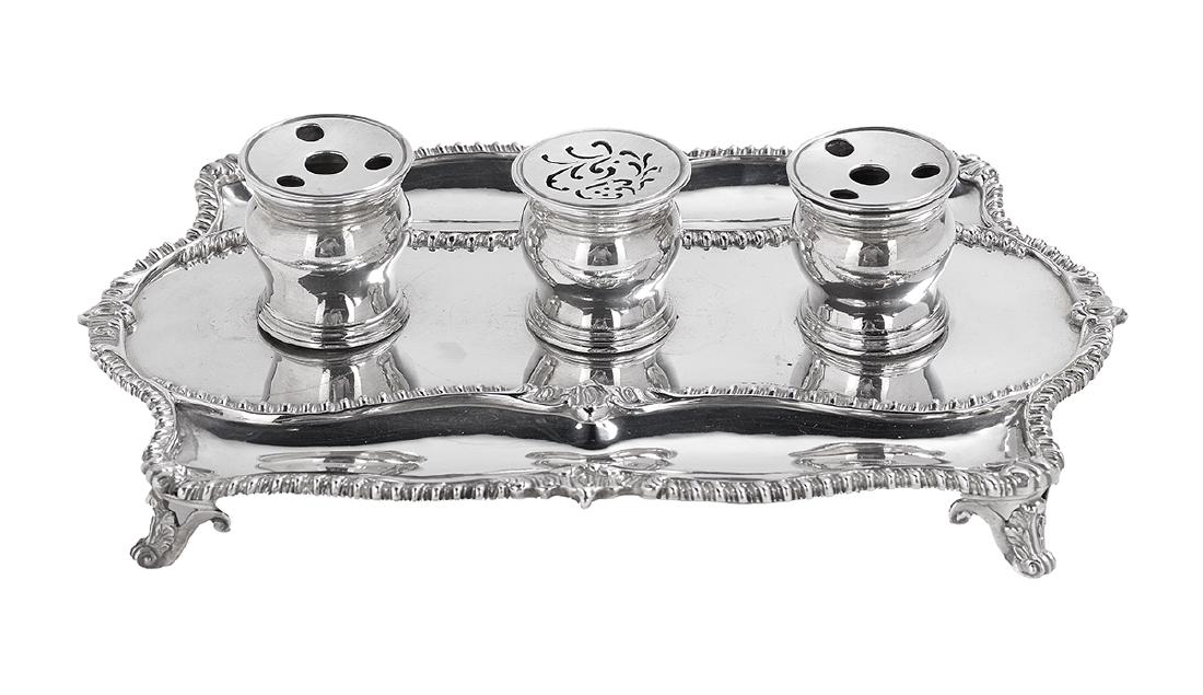 George II Sterling Silver Inkstand (1 of 1)