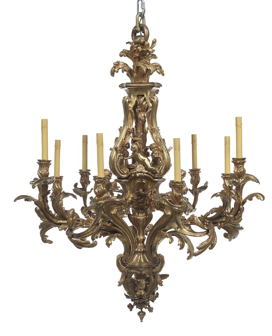 Louis XV-Style Gilt-Bronze Chandelier (1 of 4)