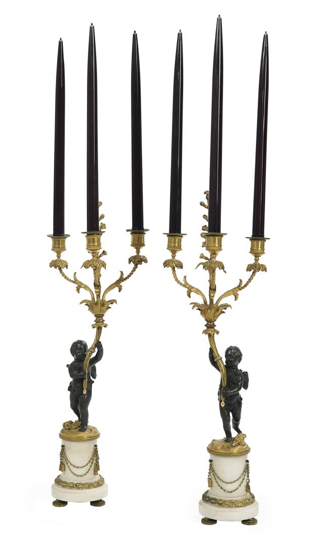 Pair of Napoleon III Figural Candelabra (1 of 1)