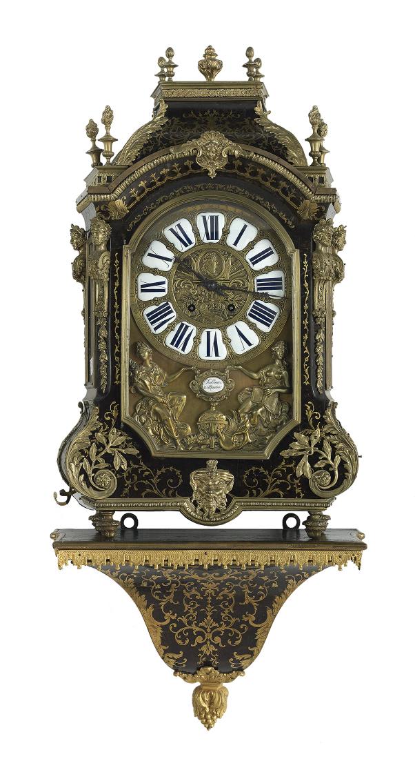 Louis XIV-Style Ebonized Bracket Clock (1 of 1)