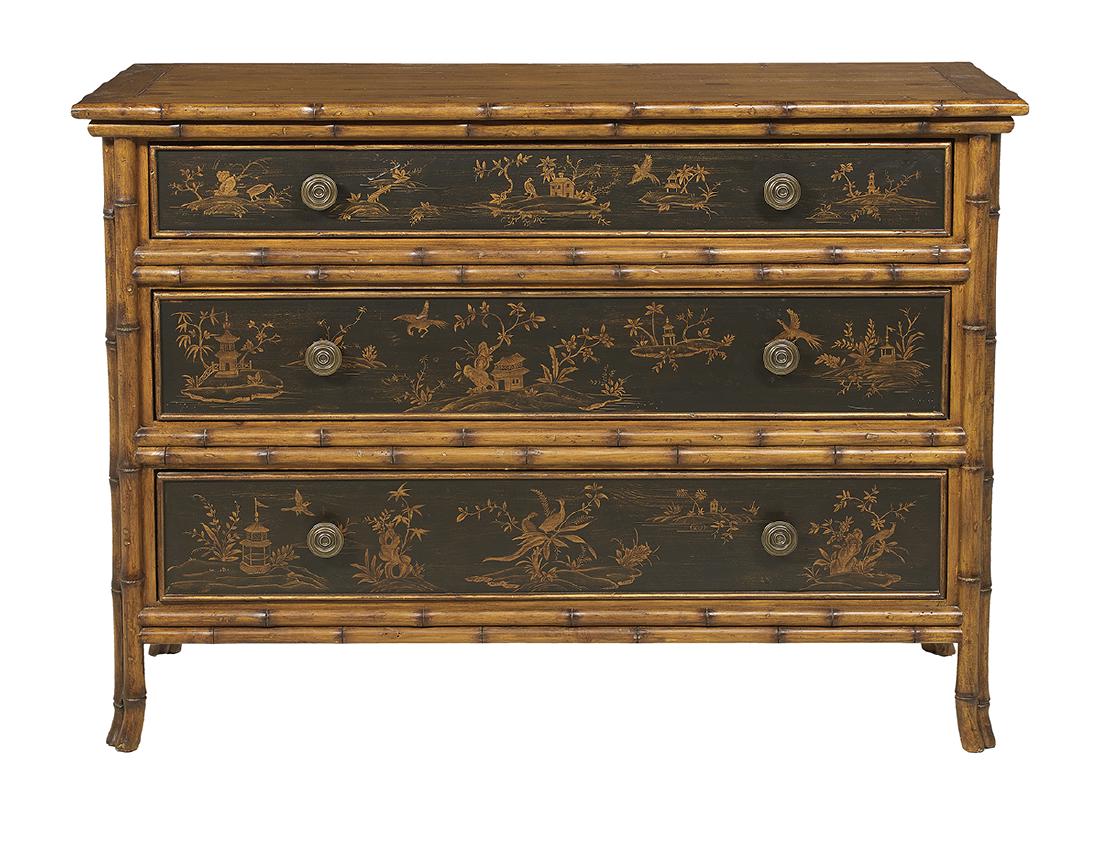 Napoleon III-Style Faux Bamboo Chest (1 of 2)