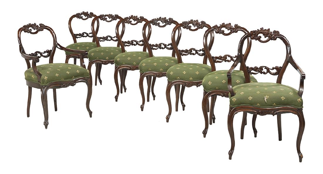 Nine-Piece Austrian Mahogany Dining Room Suite (1 of 3)