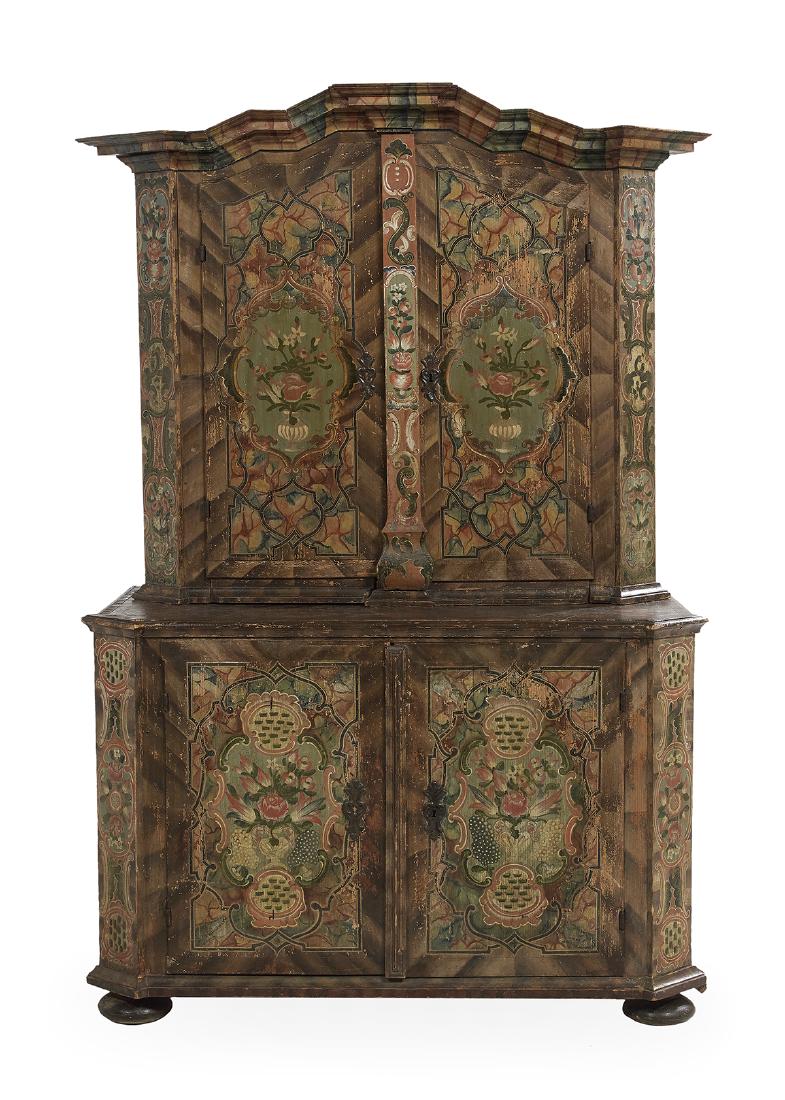 Continental Polychrome Two-Part Cabinet (1 of 3)