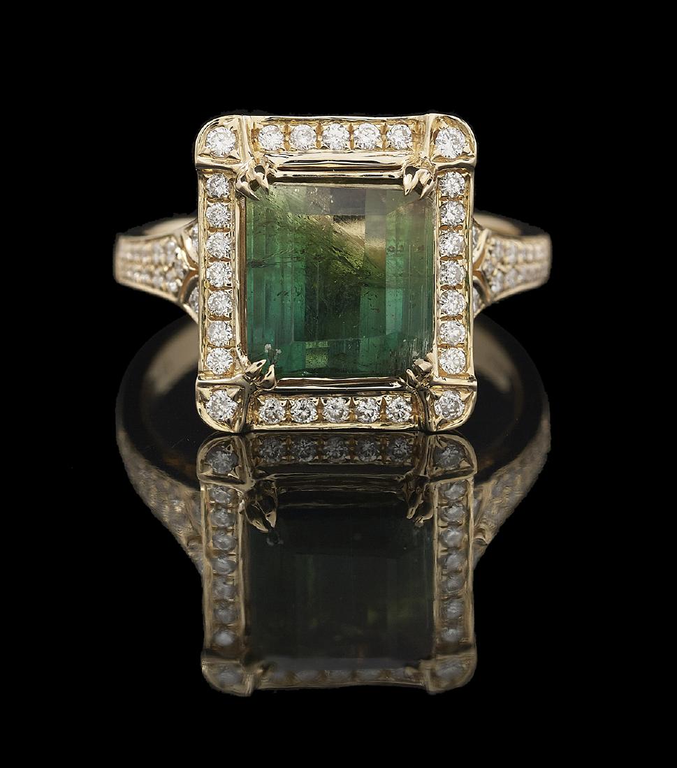 Watermelon Tourmaline and Diamond Ring (1 of 1)