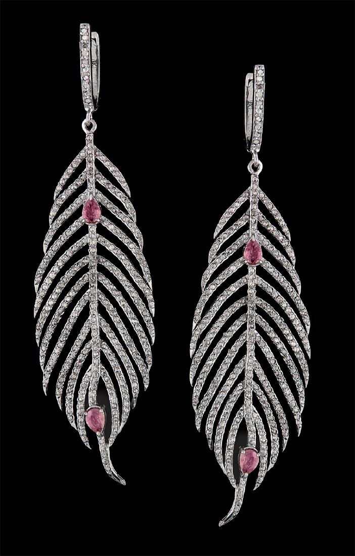 Diamond and Ruby Earrings (1 of 1)