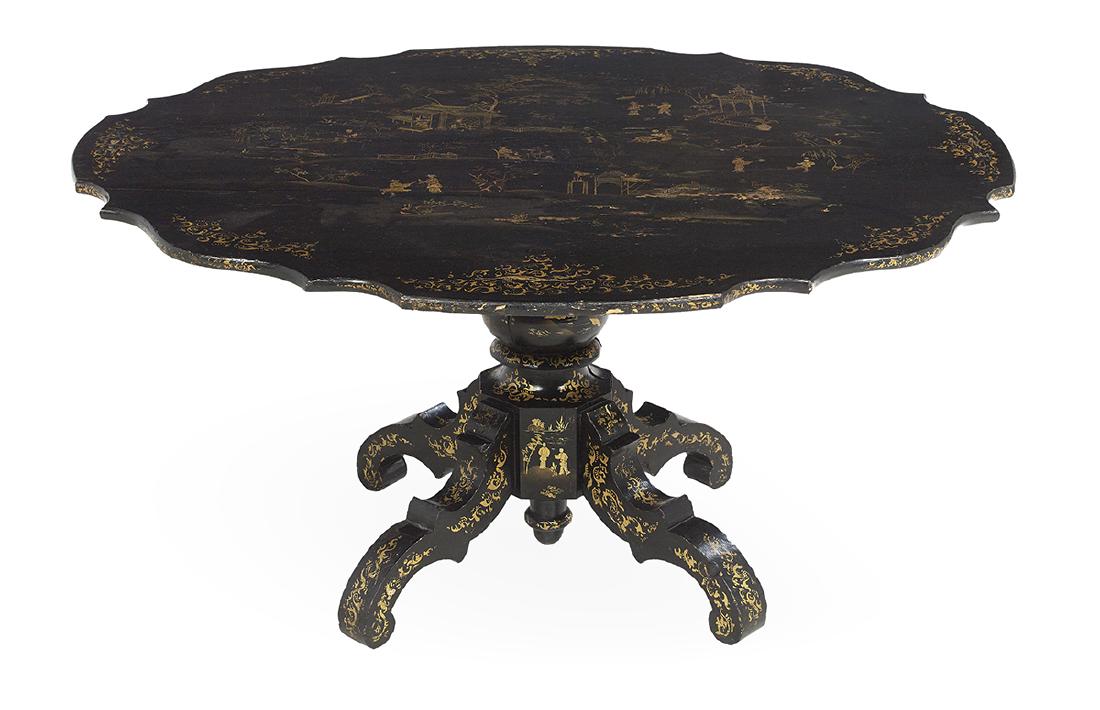 Victorian Chinoiserie-Decorated Center Table (1 of 2)