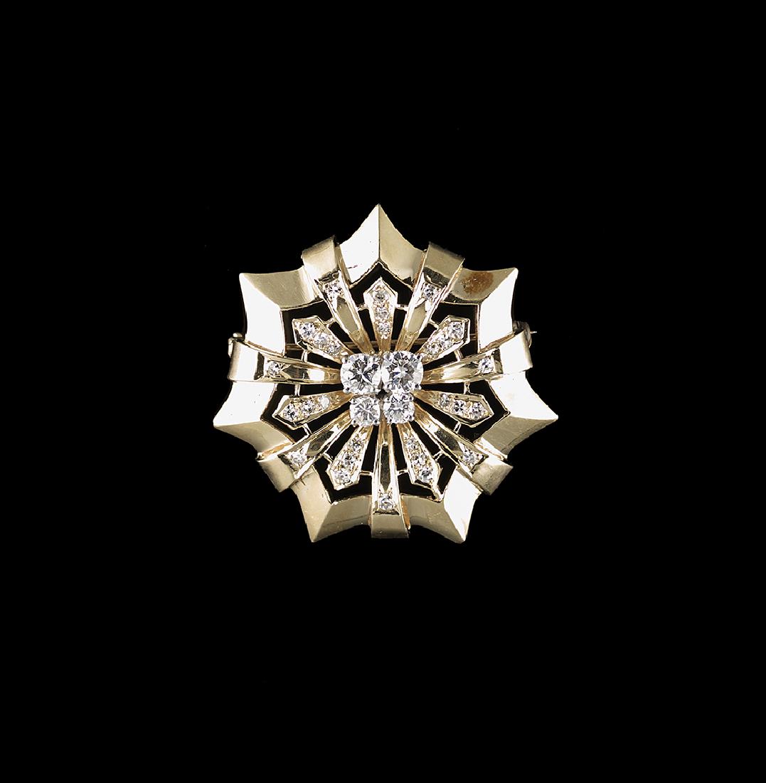 Diamond Starburst Brooch (1 of 1)