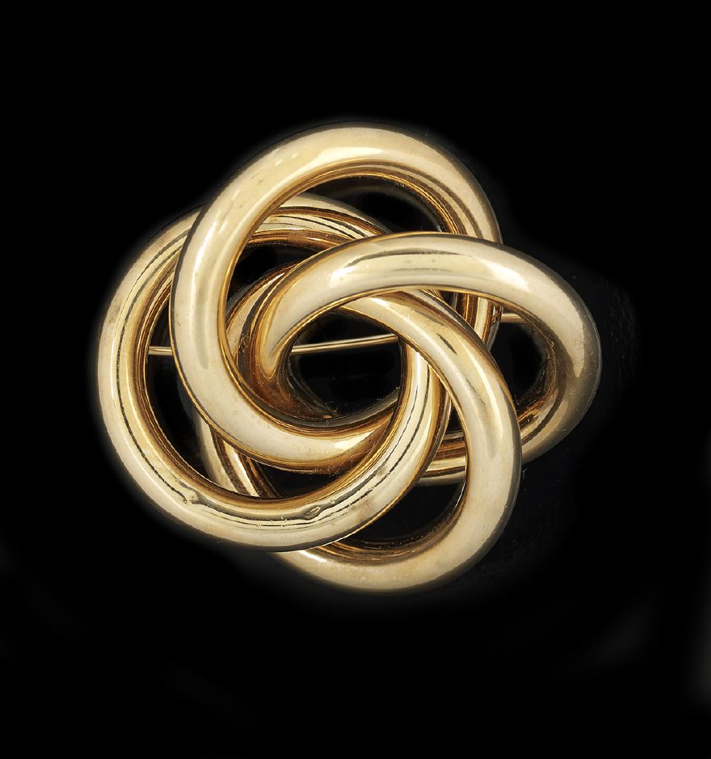 Gold Knot Brooch (1 of 1)