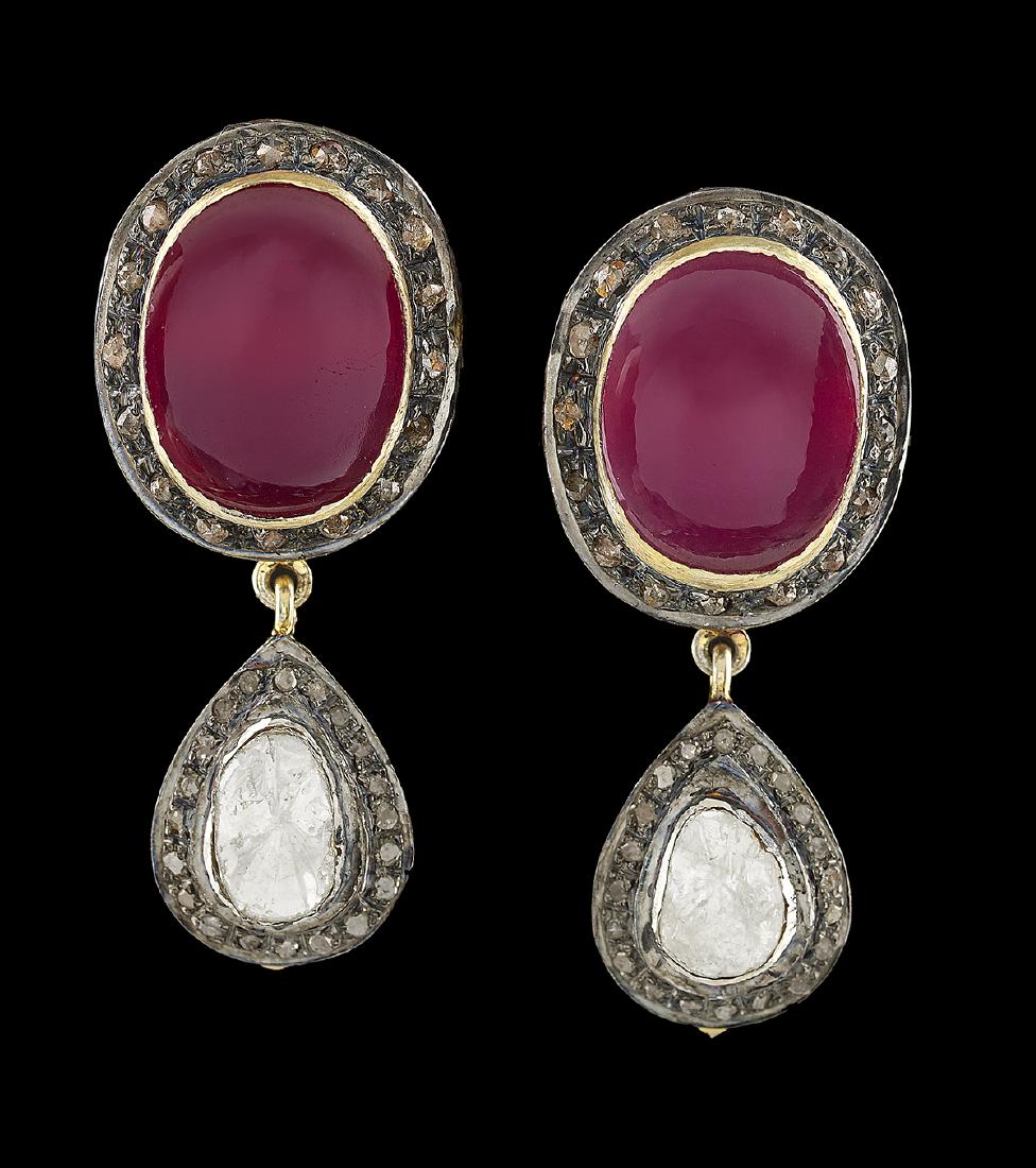 Ruby and Diamond Earrings (1 of 1)