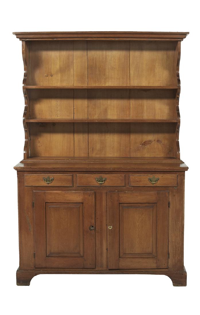 Early American Pine Step-back Pewter Cupboard (1 of 3)