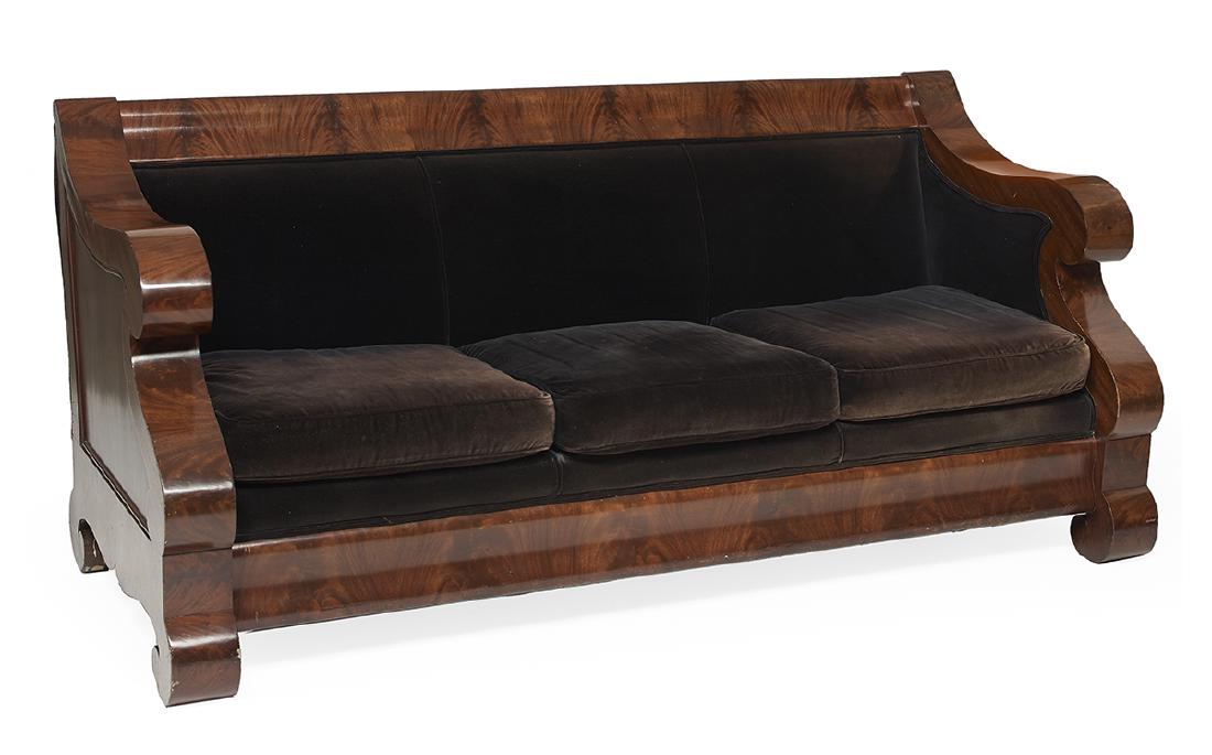 American Late Classical Mahogany Sofa (1 of 1)