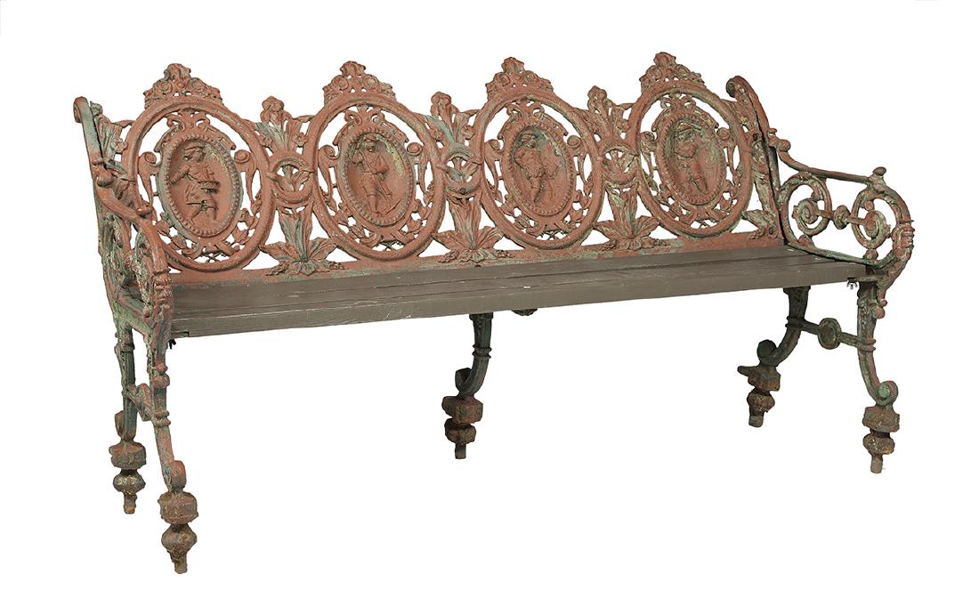 Coalbrookdale-Type Cast Iron Garden Bench (1 of 1)