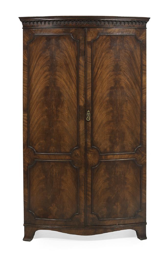 George III-Style Mahogany Bowfront Cabinet (1 of 3)