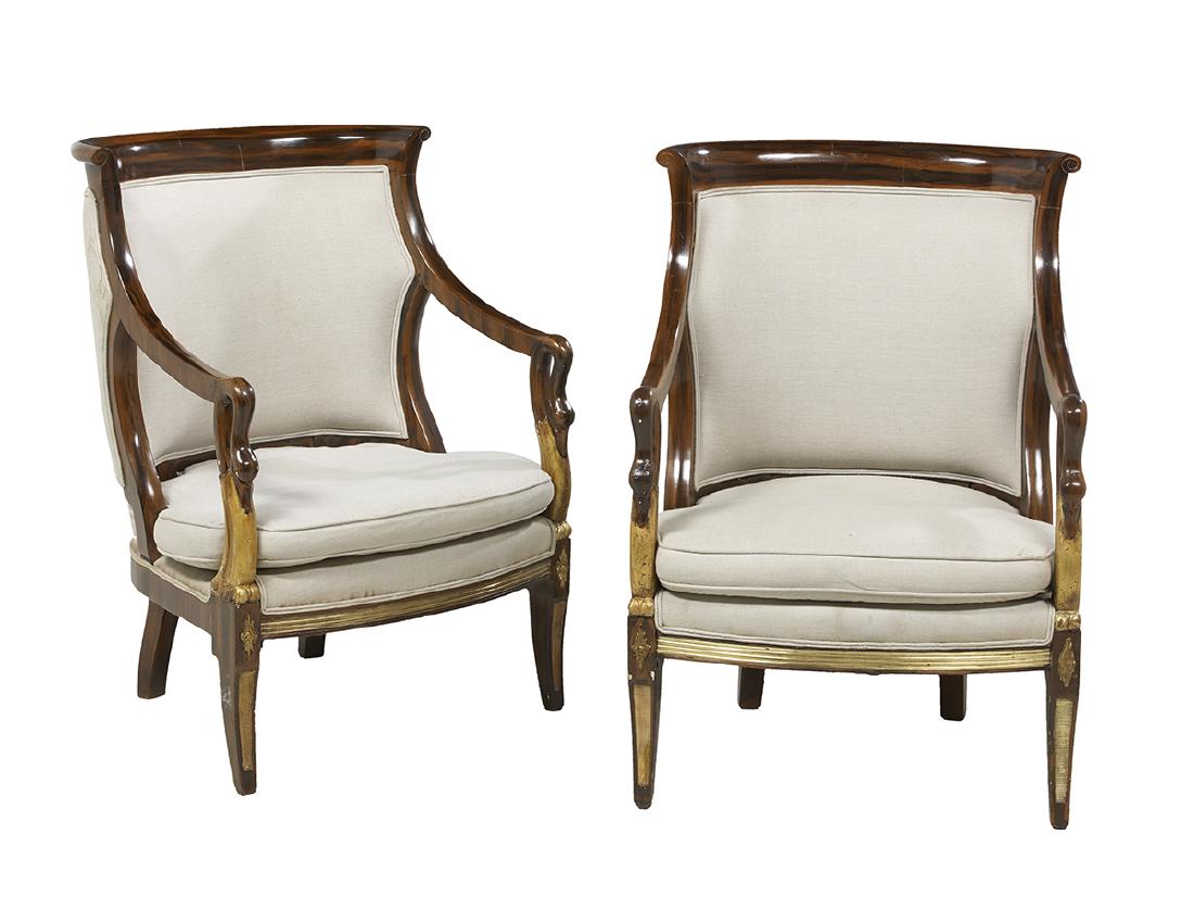 Pair of Danish Neoclassical-Style Fauteuils (1 of 1)