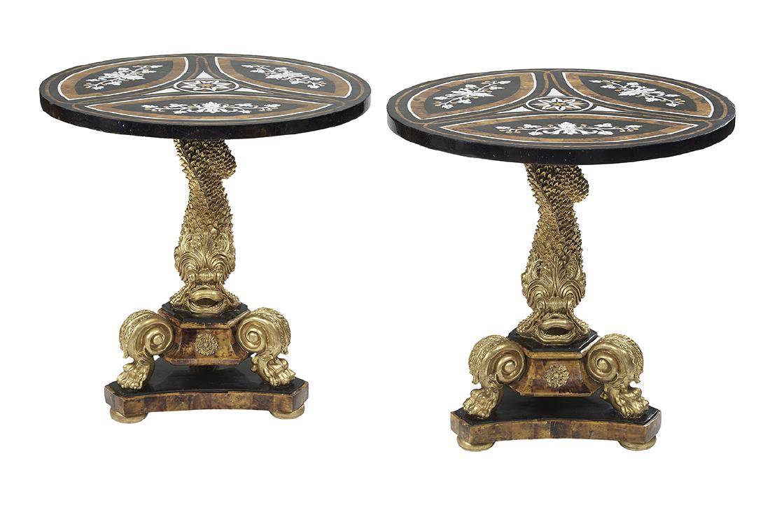 Pair of Pietra Dura Side Tables (1 of 1)