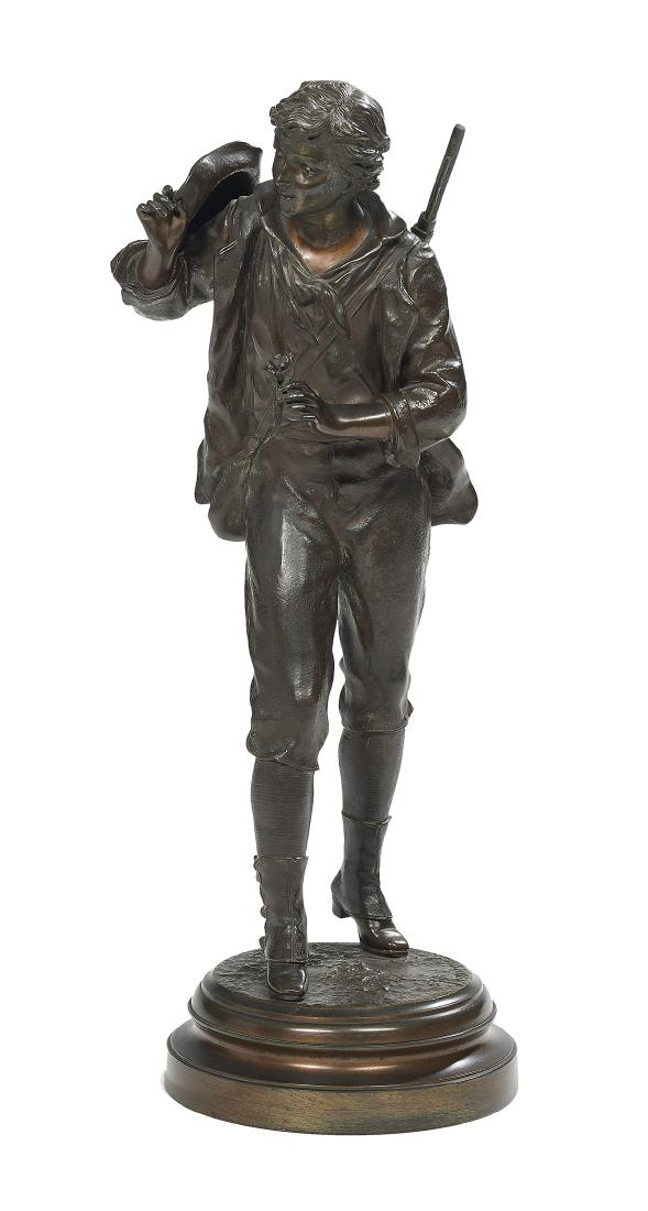 French Patinated Bronze of a Hunter (1 of 1)
