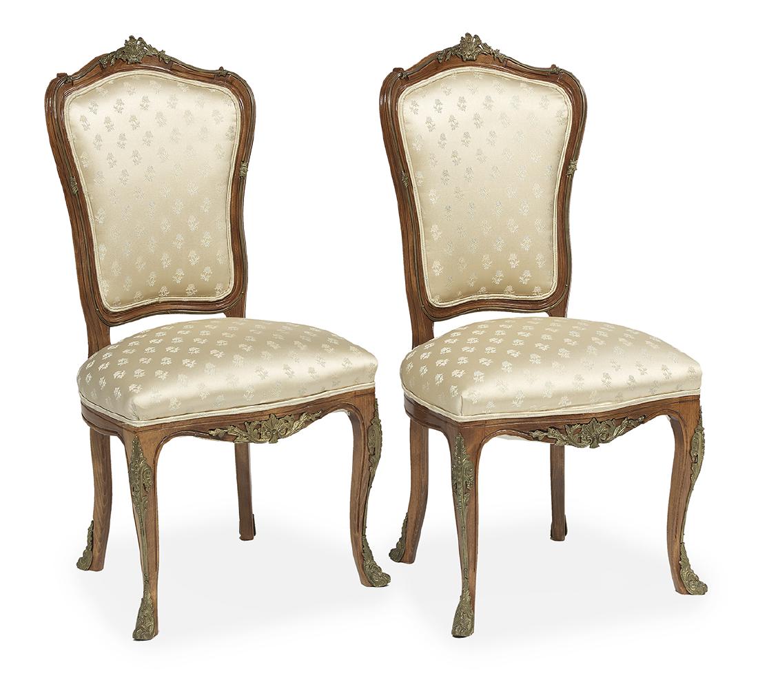Pair of Louis XVI-Style Fruitwood Side Chairs (1 of 1)