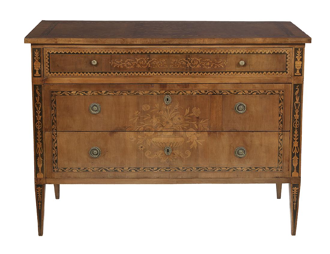 Italian Neoclassical Walnut Commode (1 of 3)