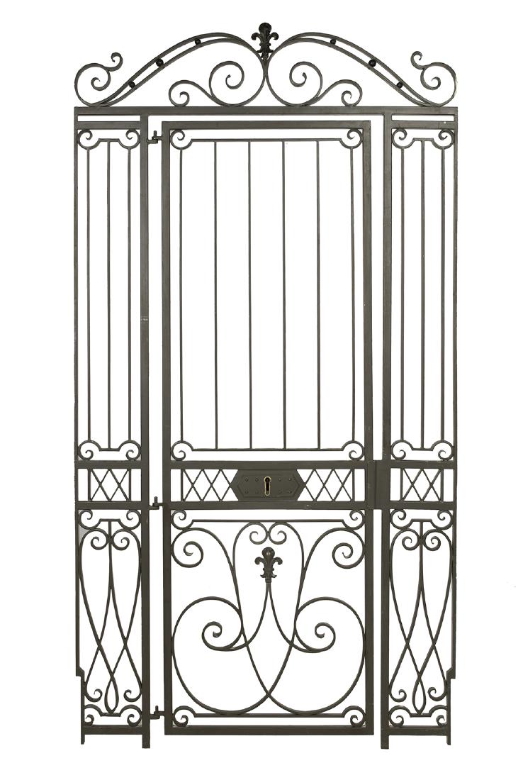 Large Wrought Iron Entrance Gate and Frame (1 of 2)