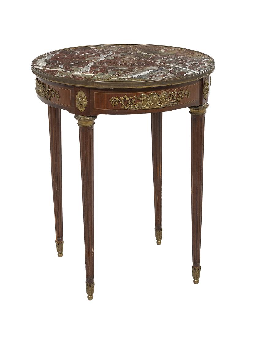 Louis XVI-Style Marble-Top Center Table (1 of 1)
