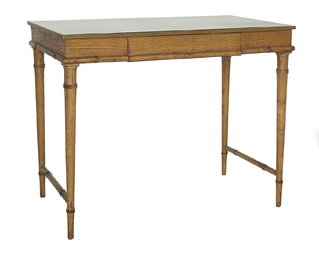 French Oak And Faux Bamboo Writing Desk Jan 27 2019 New