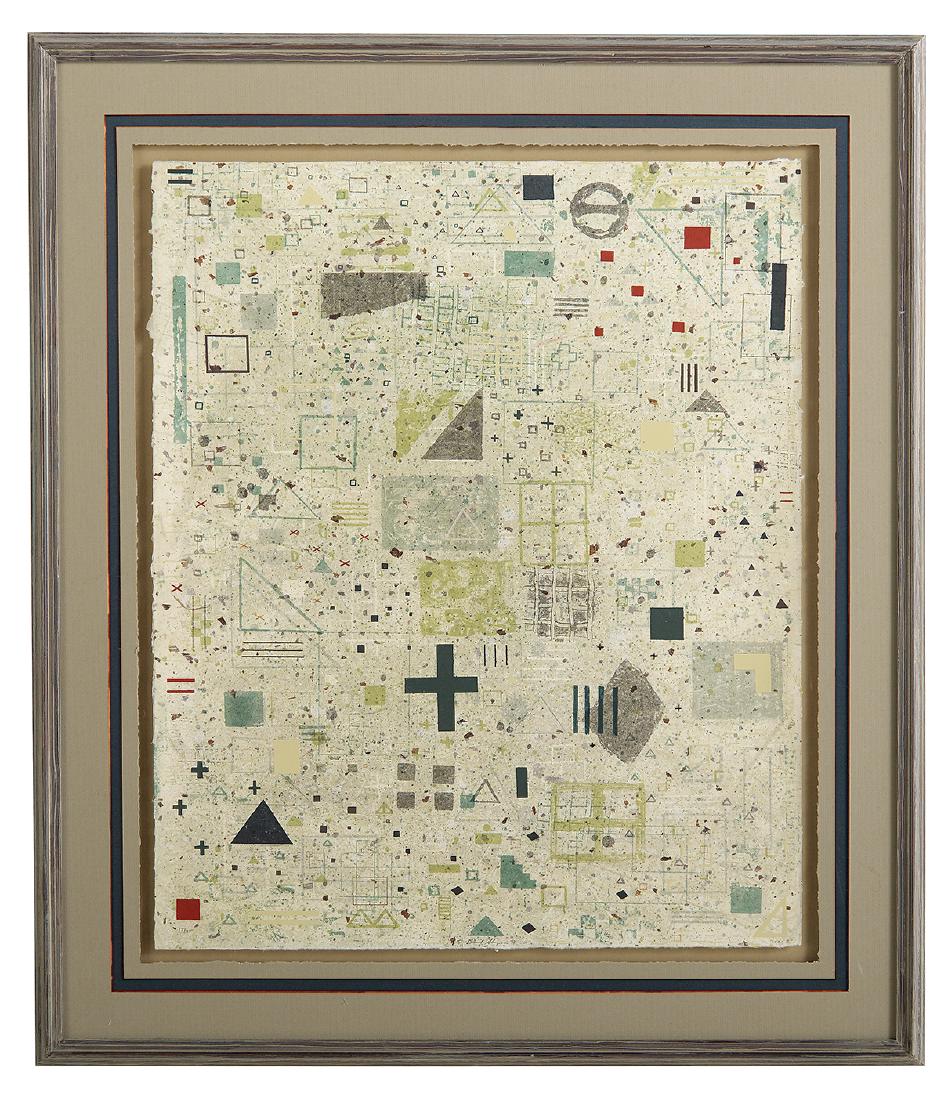 David Shapiro (American, 1944-2014): David Shapiro (American, 1944-2014) "Suki II", 1979 color lithograph on rag paper pencil-signed and dated lower center and titled lower right, numbered "13/35". Framed. sheet 25" x 20-1/2", framed 33"